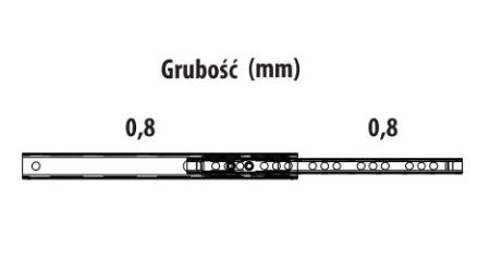 Prowadnica kulkowa H=17 mm  L=310 mm